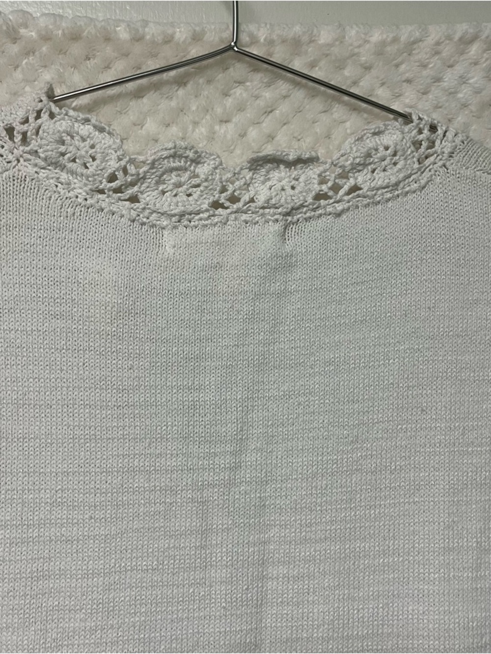 Grade and Gather Bentley Trim Sweater Top Sleeveless Cotton Crochet Medium NWT - Picture 7 of 12